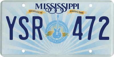 MS license plate YSR472