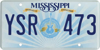 MS license plate YSR473