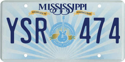 MS license plate YSR474