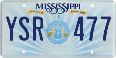 MS license plate YSR477