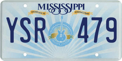 MS license plate YSR479