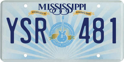 MS license plate YSR481