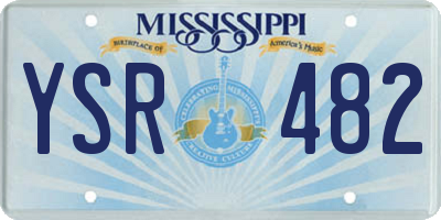 MS license plate YSR482