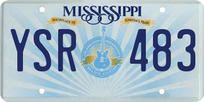 MS license plate YSR483