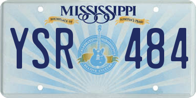 MS license plate YSR484