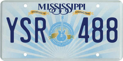 MS license plate YSR488
