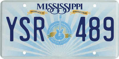 MS license plate YSR489