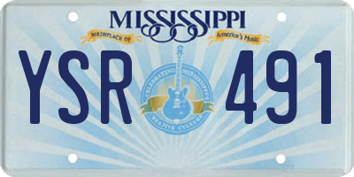 MS license plate YSR491
