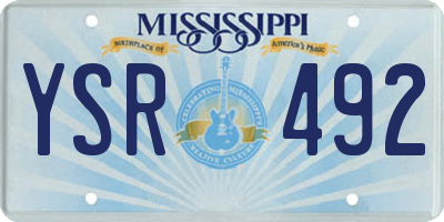 MS license plate YSR492