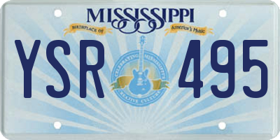 MS license plate YSR495