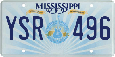 MS license plate YSR496