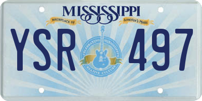 MS license plate YSR497
