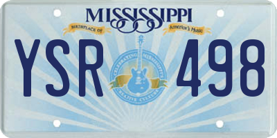 MS license plate YSR498