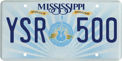 MS license plate YSR500