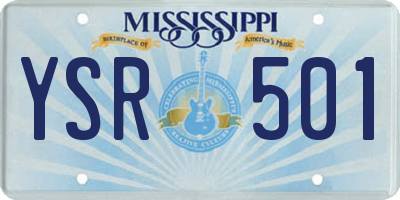 MS license plate YSR501