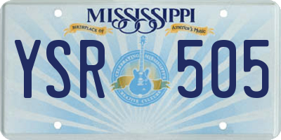MS license plate YSR505