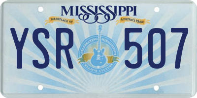 MS license plate YSR507