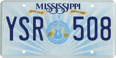 MS license plate YSR508