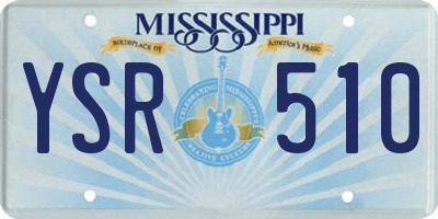 MS license plate YSR510
