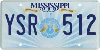 MS license plate YSR512