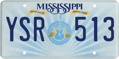 MS license plate YSR513