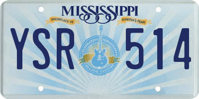 MS license plate YSR514