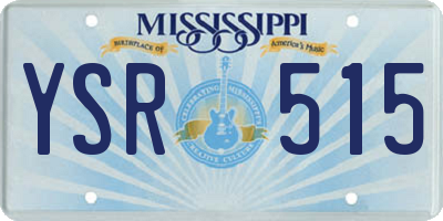 MS license plate YSR515