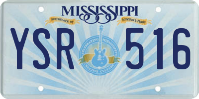 MS license plate YSR516