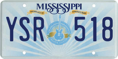 MS license plate YSR518