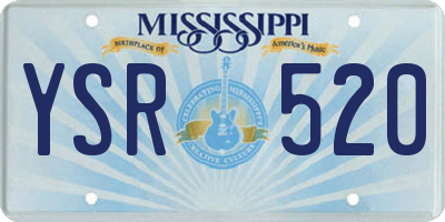 MS license plate YSR520