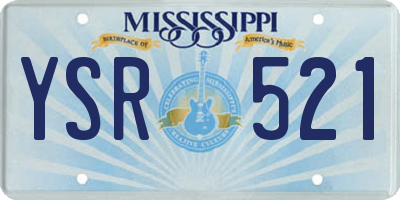 MS license plate YSR521