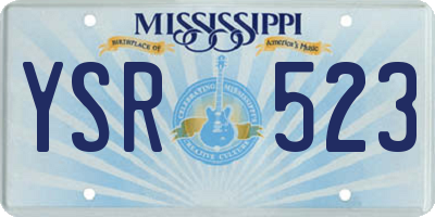 MS license plate YSR523