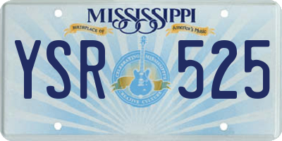 MS license plate YSR525
