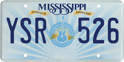 MS license plate YSR526