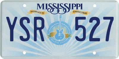 MS license plate YSR527