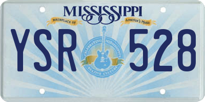 MS license plate YSR528
