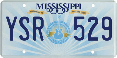 MS license plate YSR529