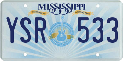 MS license plate YSR533
