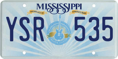 MS license plate YSR535