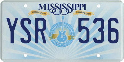 MS license plate YSR536