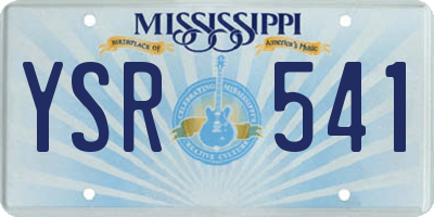 MS license plate YSR541