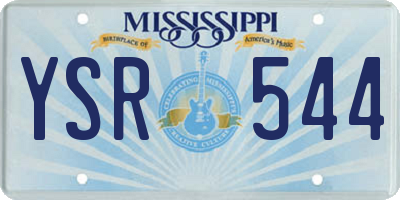 MS license plate YSR544