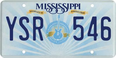 MS license plate YSR546
