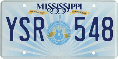 MS license plate YSR548