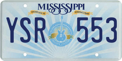 MS license plate YSR553