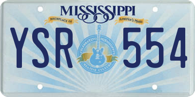 MS license plate YSR554