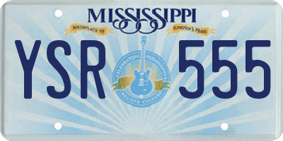 MS license plate YSR555