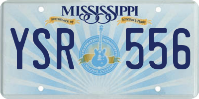 MS license plate YSR556