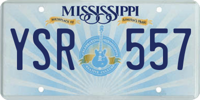 MS license plate YSR557