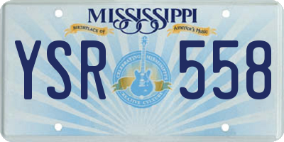 MS license plate YSR558